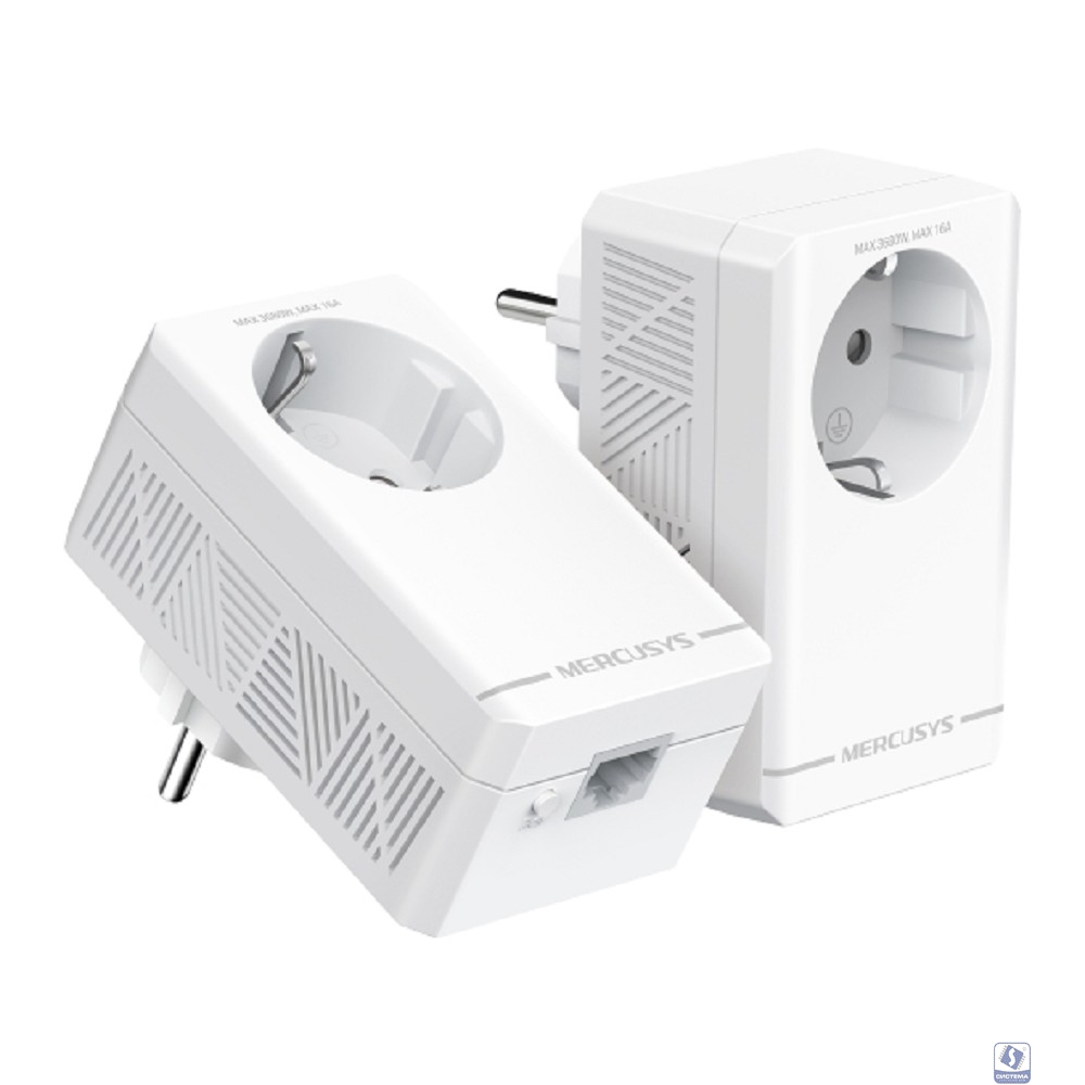Mercusys MP500P KIT AV1000 Комплект гигабитных Powerline-адаптеров со встроенной розеткой