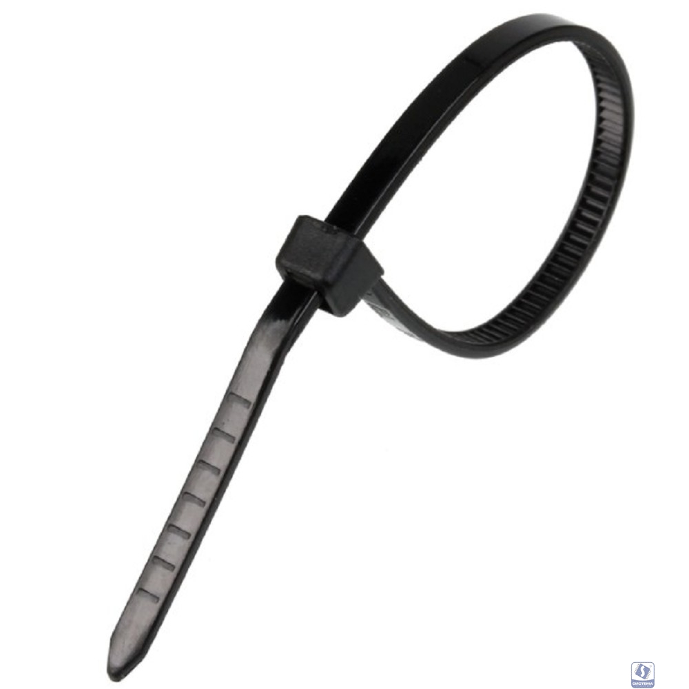 Exegate EX253856RUS Стяжка нейлоновая, неоткрывающаяся. Exegate <CV-300B>, 300мм, упак. 100шт Black