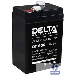 Delta DT 606 (6 А\ч, 6В) свинцово- кислотный аккумулятор  