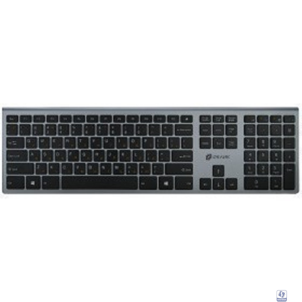 Клавиатура Oklick 890S серый USB беспроводная slim 