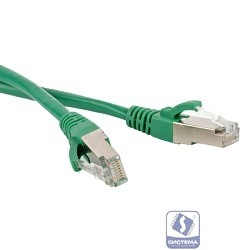 Hyperline PC-LPM-STP-RJ45-RJ45-C5e-1M-LSZH-GN Патч-корд F/­UTP, экранированный, Cat.5е, LSZH, 1 м, зеленый