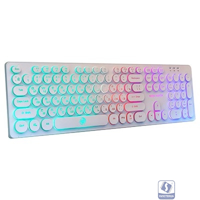 Dialog Gan-Kata Клавиатура KGK-16U WHITE - игровая с RGB-подсветкой, USB, белая 