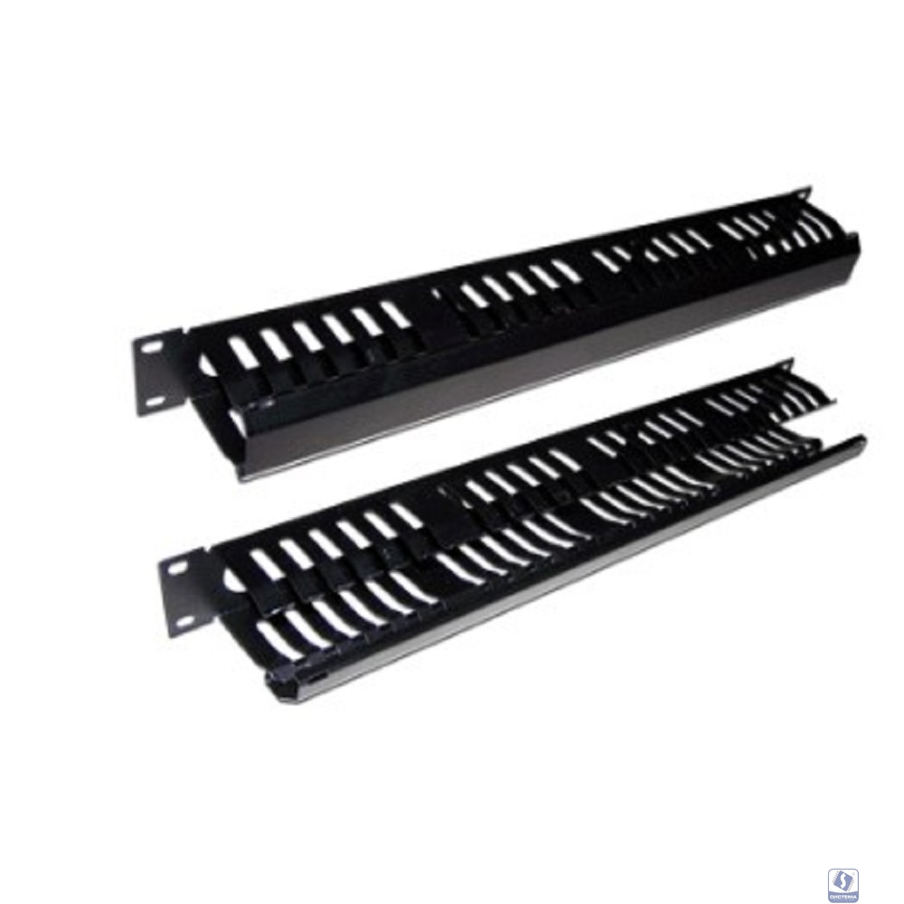 Lanmaster TWT-ORG/CV24-1U Кабельный органайзер 19" c крышкой на 24 порта, 1U