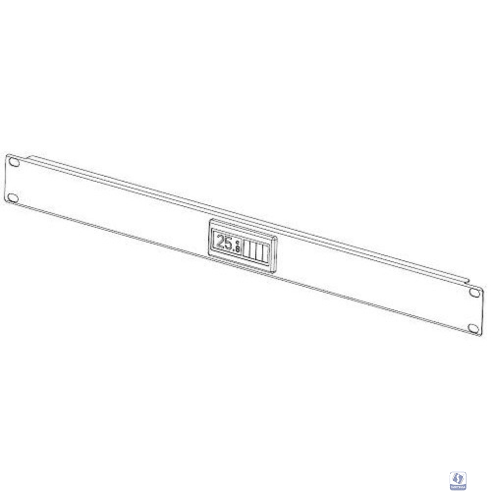 REM Фальшпанель с термометром в шкаф 19" 1U (R-FPT-1U)