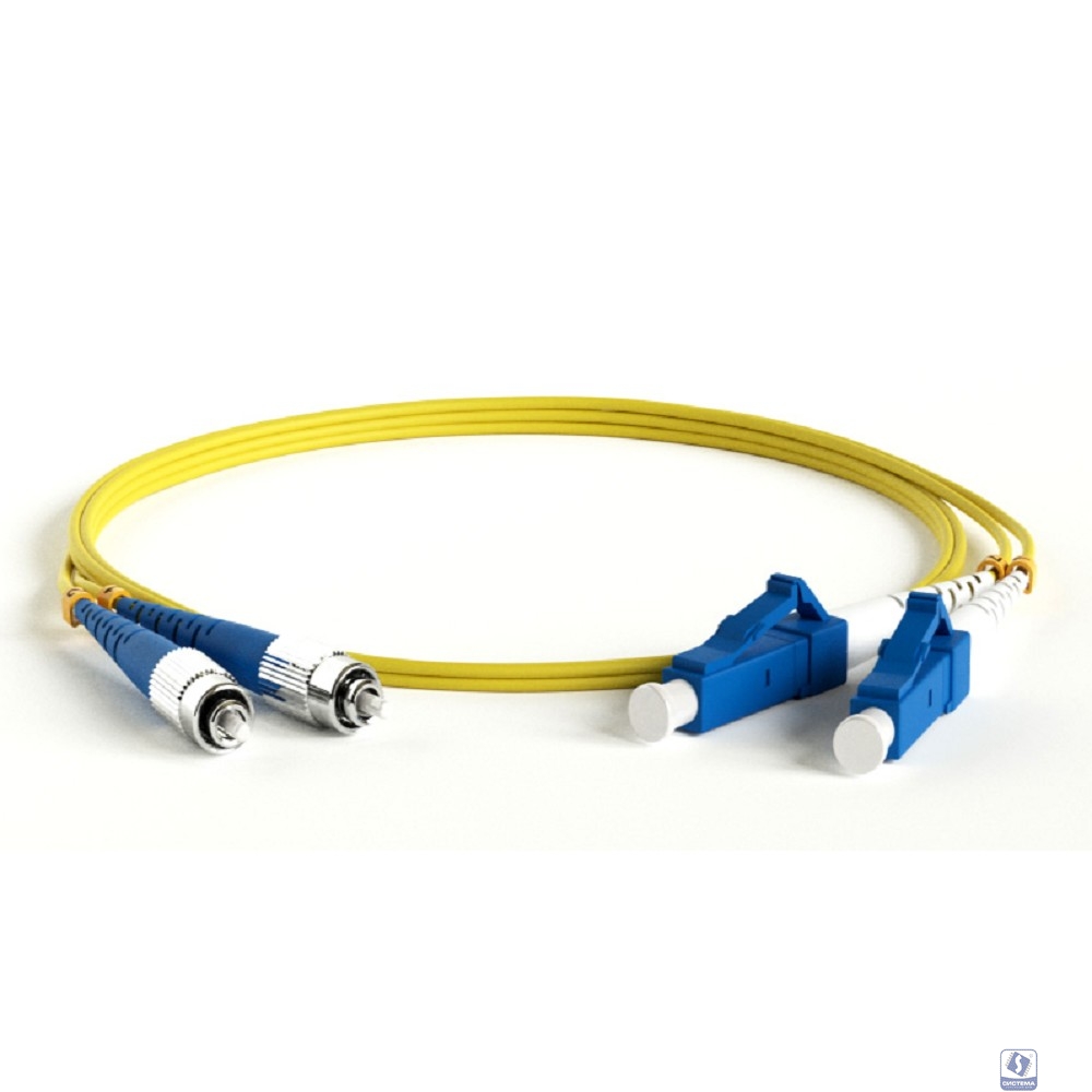 Hyperline FC-D2-9-FC/UR-LC/UR-H-5M-LSZH-YL (FC-9-FC-LC-UPC-5M) Патч-корд волоконно-оптический (шнур) SM 9/125 (OS2), FC/UPC-LC/UPC, duplex, LSZH, 5 м