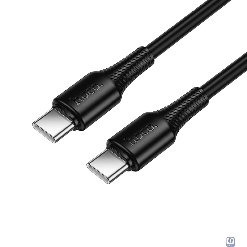 HOCO Кабель USB2.0 Hoco Type-C/Type-C, 3А, 60Вт, X120, 1м, черный, коробка
