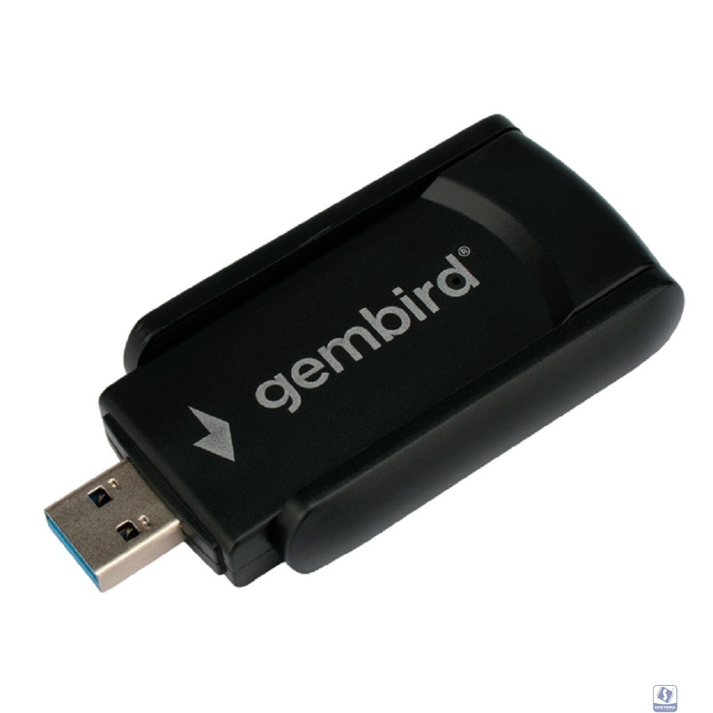 Gembird Сетевой адаптер WiFi+Bluetooth 1.3 Гбит, двухдиап. с антеннами, USB,802.11b/a/g/c/ac,RTL8822 (WNP-UA-020)