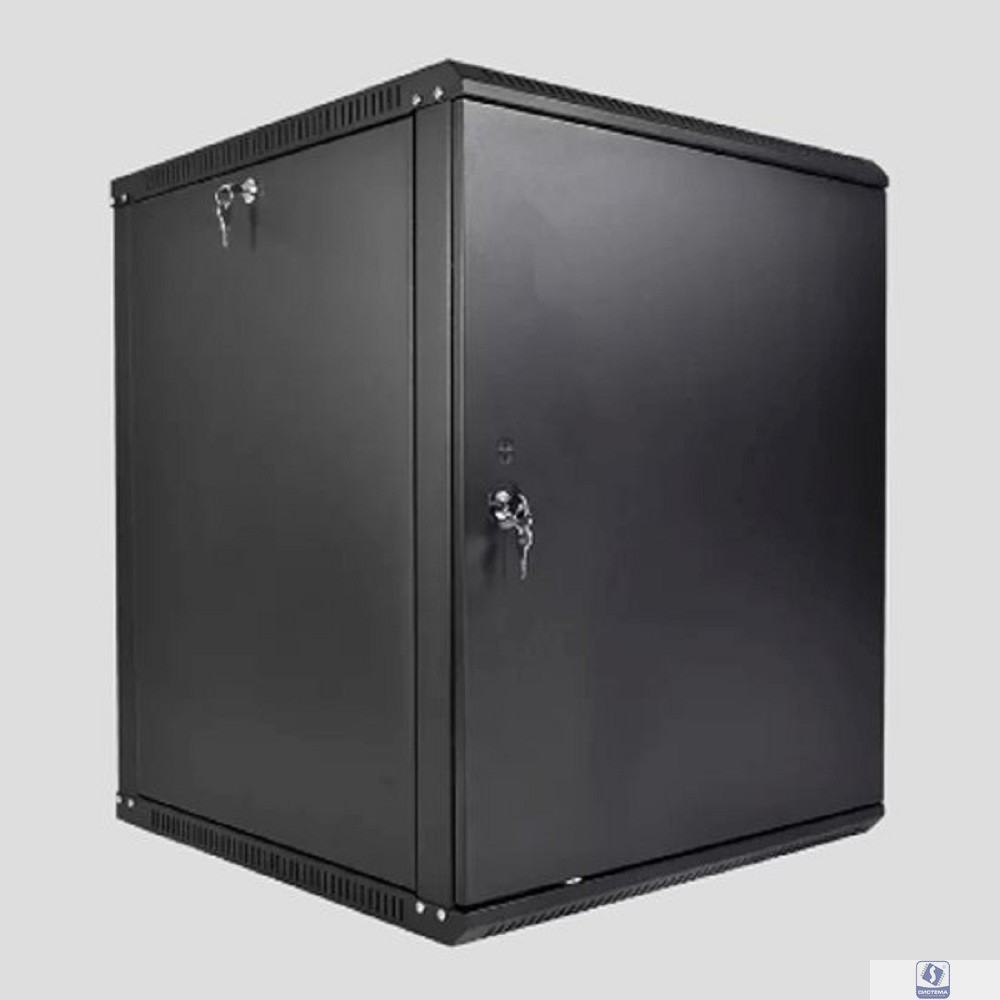 ЦМО Шкаф телекоммуникационный настенный разборный ЭКОНОМ 18U (600 x 650) дверь металл, цвет черный (ШРН-Э-18.650.1-9005)