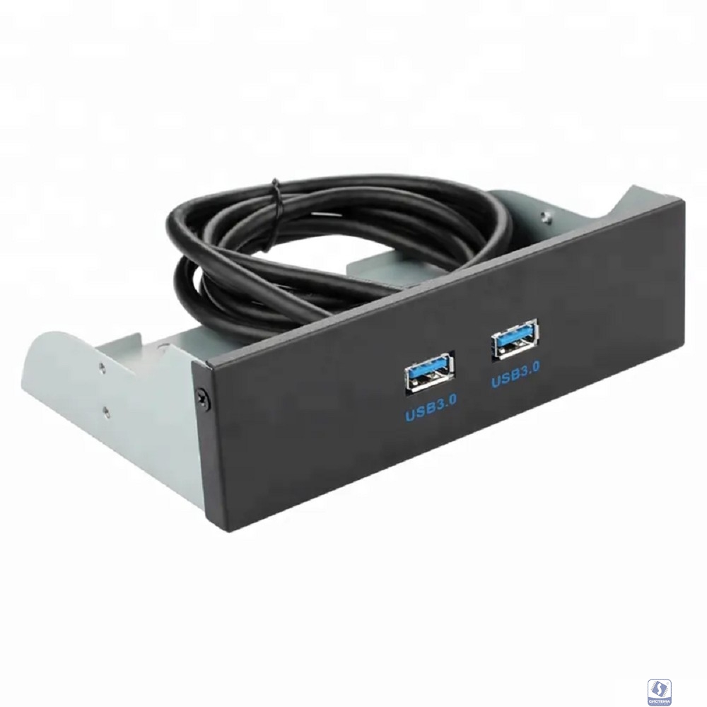 ORIENT C190, Планка портов 5.25" на переднюю панель корпуса 2xUSB 3.0, длина кабеля 50см, oem (31347)