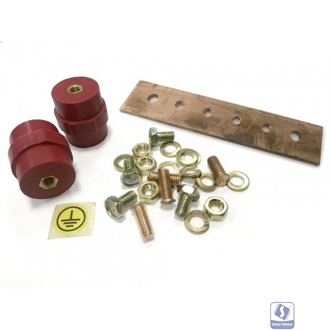 Hyperline TGRB-SET Комплект заземления для шкафов (шина заземления+винты)