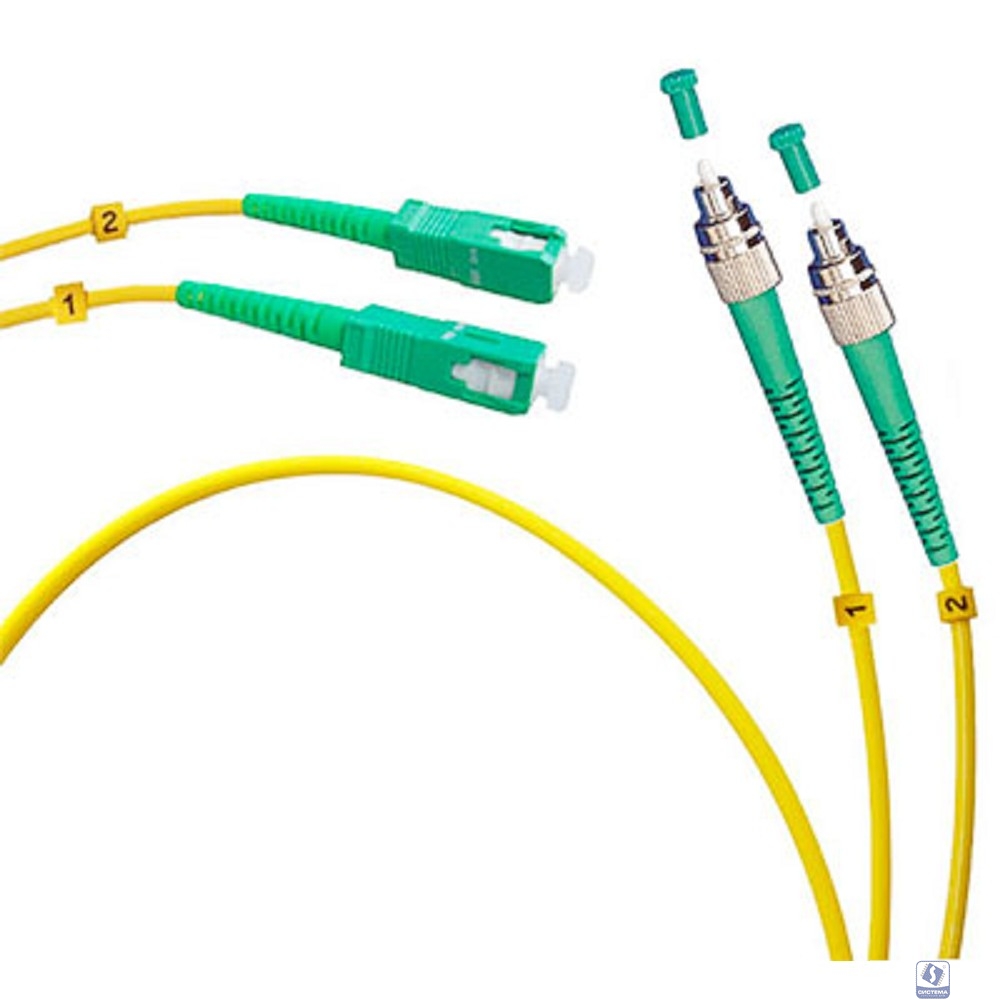 Cabeus FOP(d)-9-FC/APC-SC/APC-1m Шнур оптический duplex FC/APC-SC/APC 9/125 sm 1м LSZH