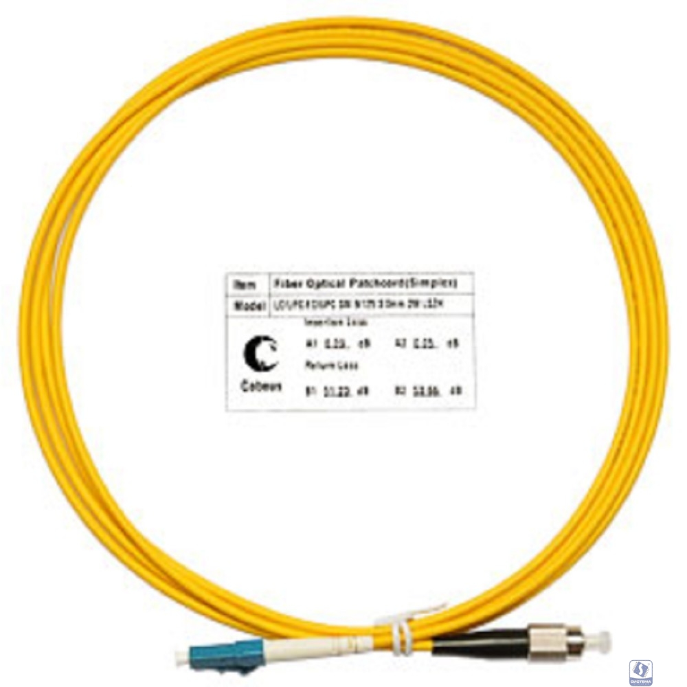 Cabeus FOP(s)-9-LC-FC-2m Шнур оптический simplex LC-FC 9/125 sm 2м LSZH