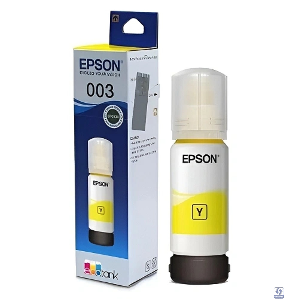 EPSON C13T00V498 Контейнер 003 с желтыми чернилами для L3210, L3216, L3256, 65 мл.