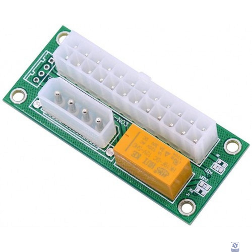 KS-is KS-345 Адаптер синхронизатор блоков питания add2psu ATX 24pin														