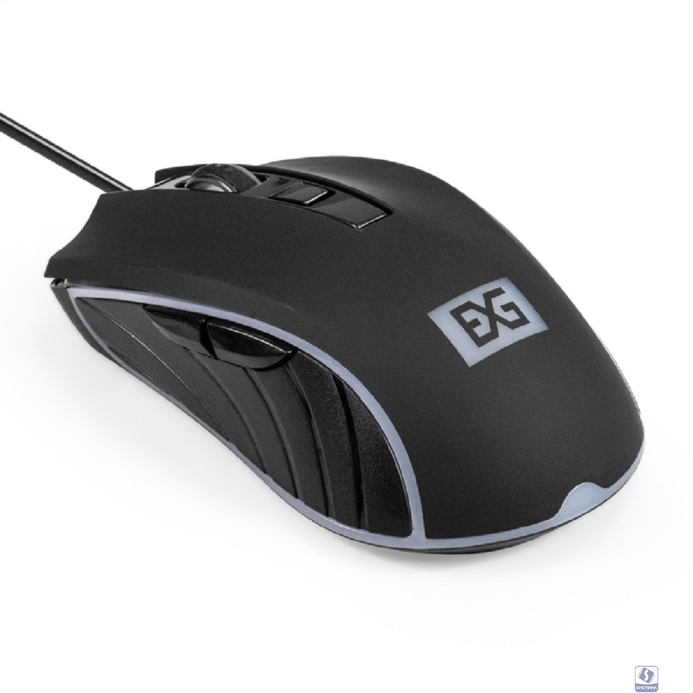 Exegate EX298899RUS Мышь ExeGate Gaming Standard SL-9064 (USB, оптическая, 3600dpi, 6D, 6 кнопок и колесо прокрутки, длина кабеля 1,5м, черная с подсветкой, RTL)