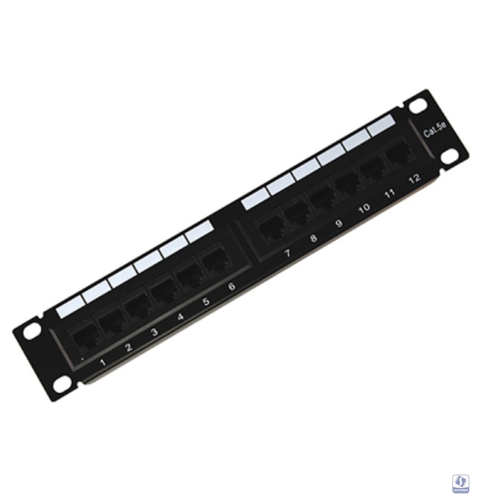 Rexant (04-0025) Панель коммутационная 10", 1U, 12 портов UTP, RJ-45, CAT 5e