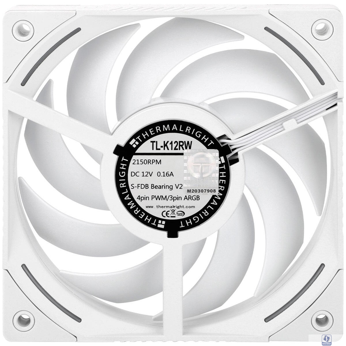 Thermalright Вентилятор TL-K12RW / Reverse / ARGB / 120mm PWM / TRTLK12RW
