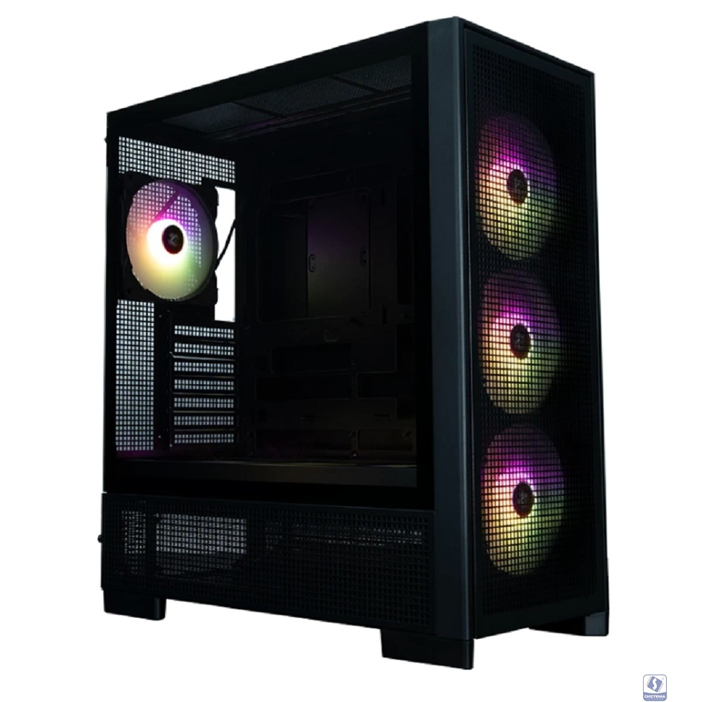 XASTRA Корпус  A700  7ARGB-C10-UC Black ATX/Mesh/ 1x360mm+4x140mm ARGB PWM fans / Argb+PWM HUB 10port/Type-C / A700-1FA36A-4FL14A-C10-UC