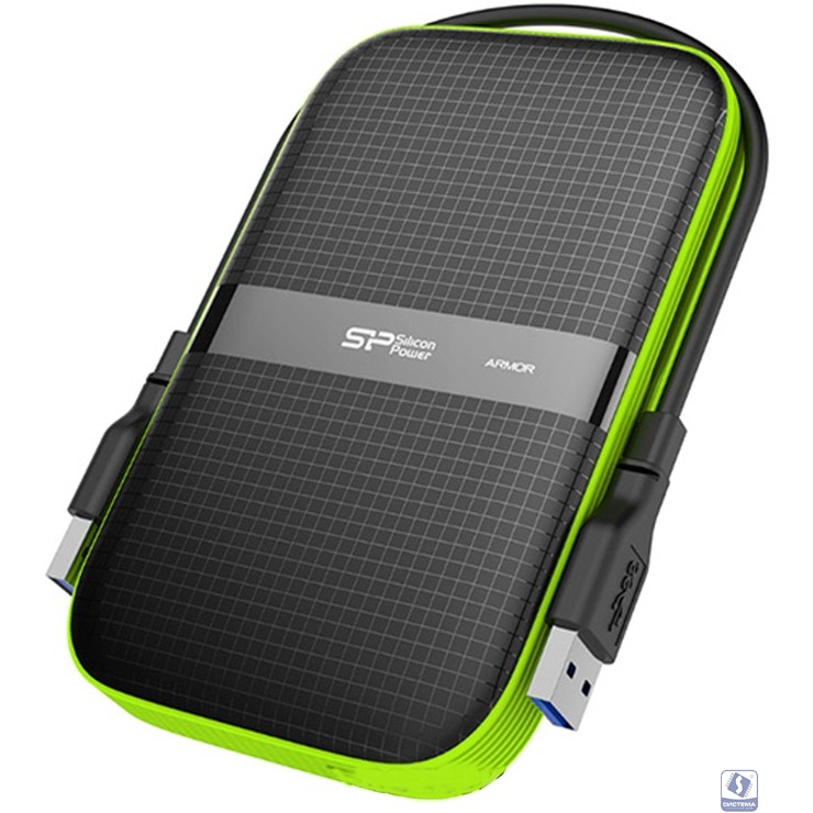 Silicon Power Portable HDD 4TB Hard Disk Armor A60 USB 3.1 , Shockproof, Anti-Scratch, Water-resistant, Black