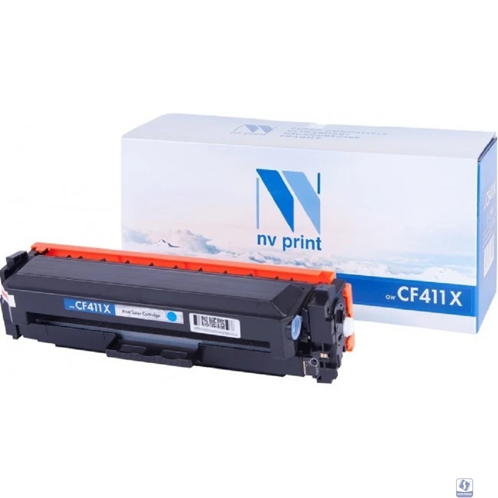 NV Print CF411X Картридж для HP Laser Jet Pro M377dw/M452nw/M452dn/M477fdn/M477fdw/M477fnw, Cyan, 5000 к