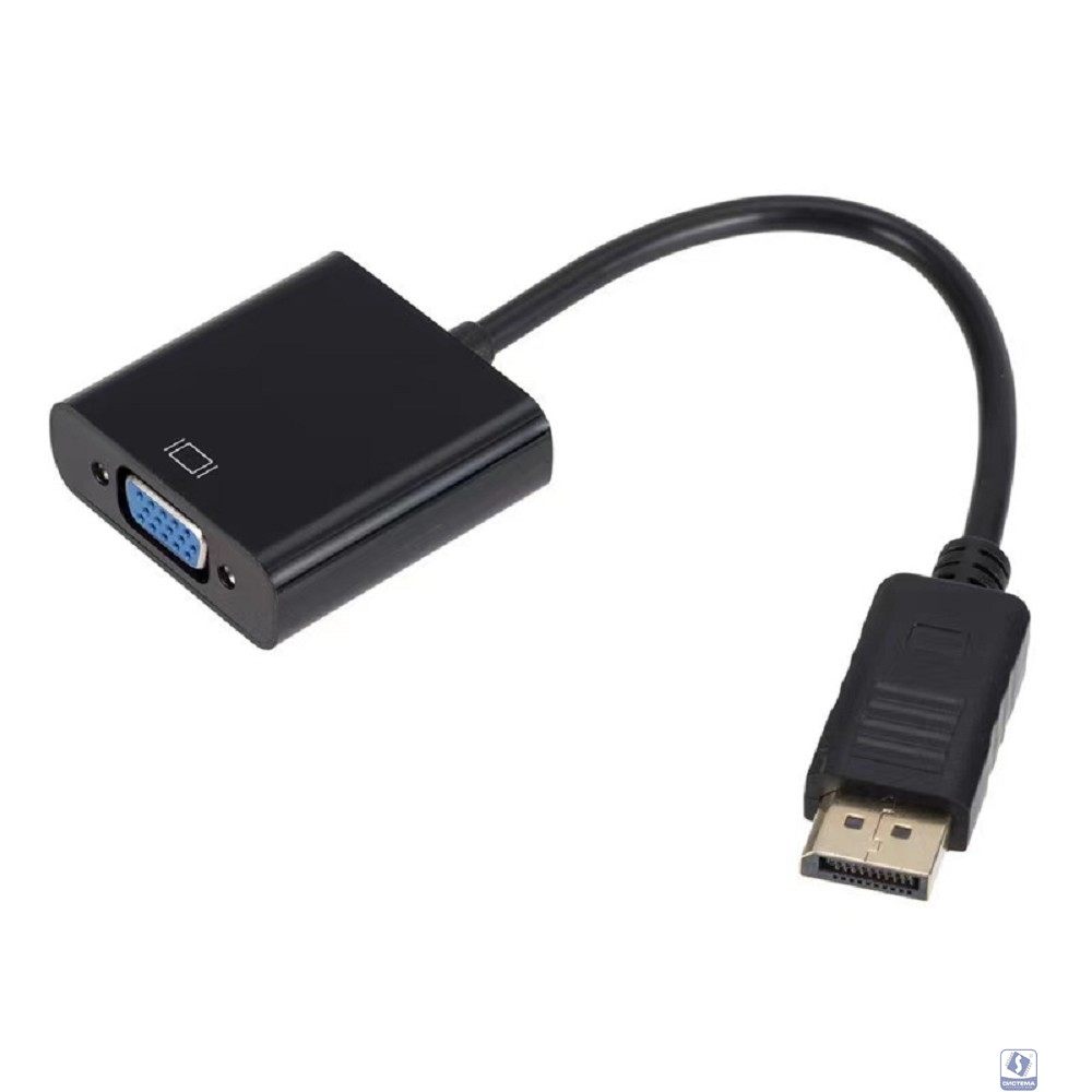 Bion Переходник с кабелем DisplayPort - VGA, 20M/15F, 0.15 м, позолоченные контакты, черный [BXP-A-DPM-VGAF-015]