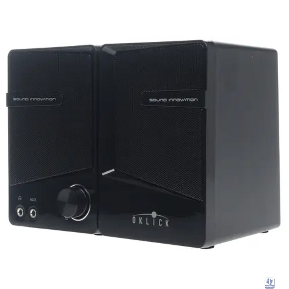 Oklick OK-126 2.0 черный 6Вт портативные