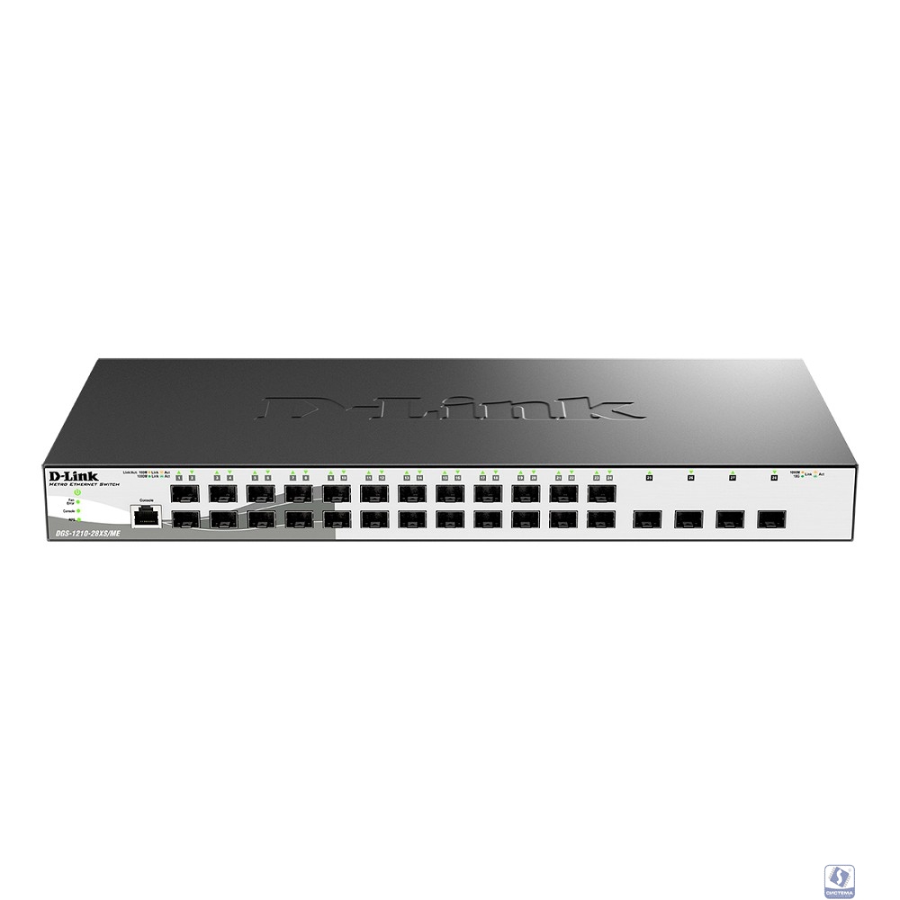 D-Link DGS-1210-28XS/ME/C1A Управляемый L2 коммутатор с 24 портами 100/1000Base-X SFP и 4 портами 10GBase-X SFP+