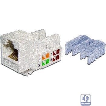 Модуль Lanmaster TWT-OK45UTP/5E-WH информ. KeystoneRJ45 кат.5E UTP бел. (упак.:1шт)