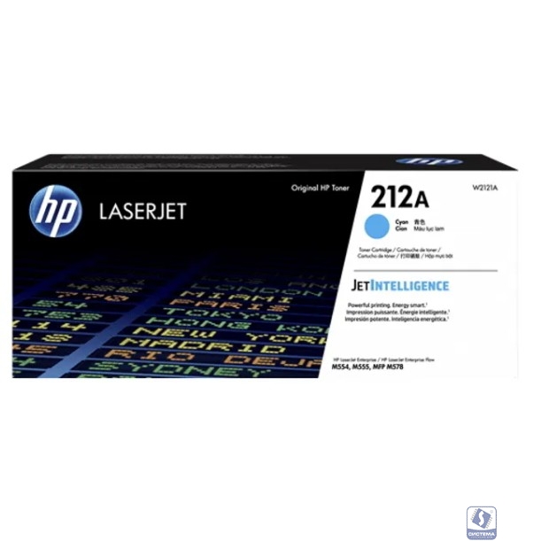Картридж лазерный HP 212A W2121A голубой для HP CLJ Enterprise M554/M555