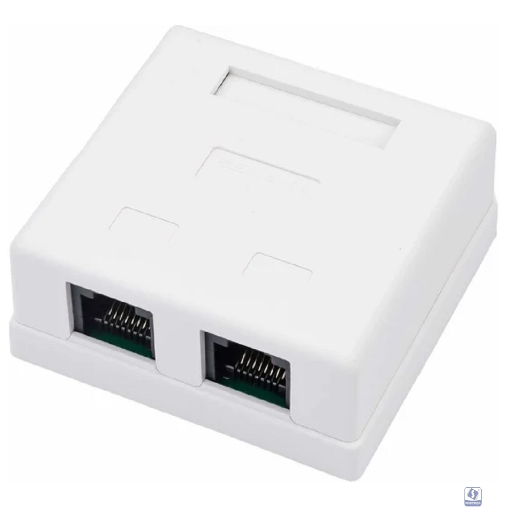 Rexant (03-0151) Розетка компьютерная 2-порта RJ-45(8P8C), категория 5е, внешняя