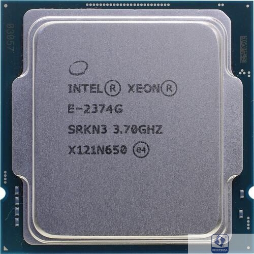CPU Intel Xeon E-2374G (Rocket Lake, 4C/8T,3.7/5GHz, 8MB, 80W, UHD Graphics P750)