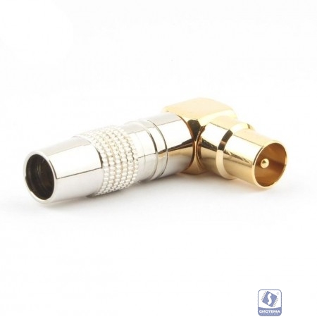 Cablexpert Разьем TV (папа) позолоченный, латунь OD8.5, 90 градусов, блистер (TVPL-07)