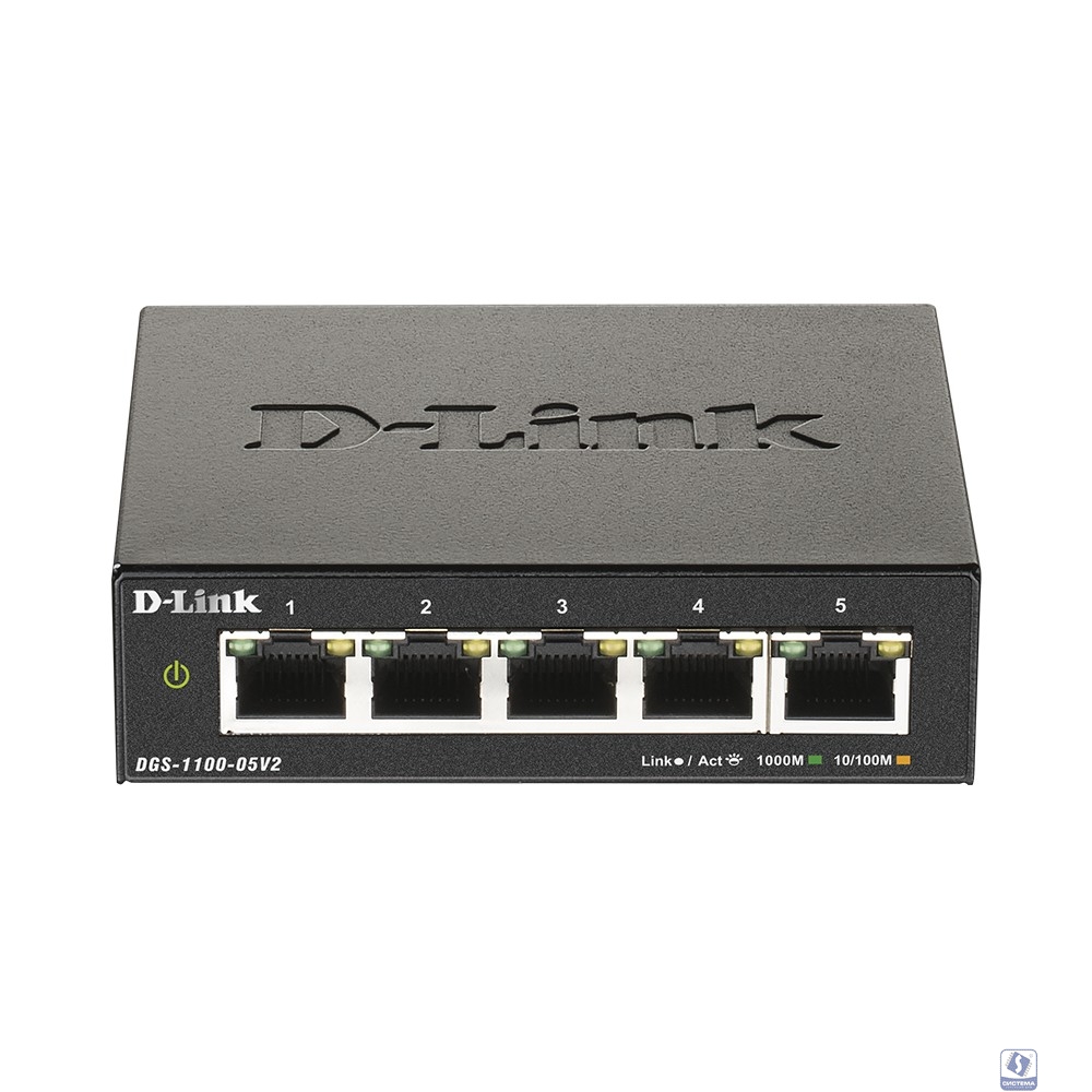 D-Link DGS-1100-05V2/A1A Настраиваемый L2 коммутатор с 5 портами 10/100/1000Base-T