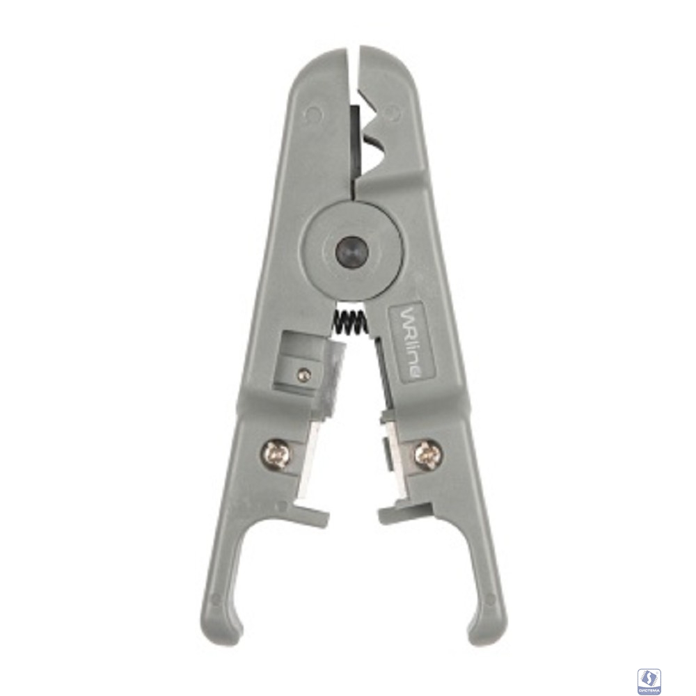 Инструмент обжимной Hyperline WRline WR-501B Стрипер для зачистки и обрезки витой пары (UTP/STP) и телефонного кабеля 3,2-9 мм, с возможностью регулировки