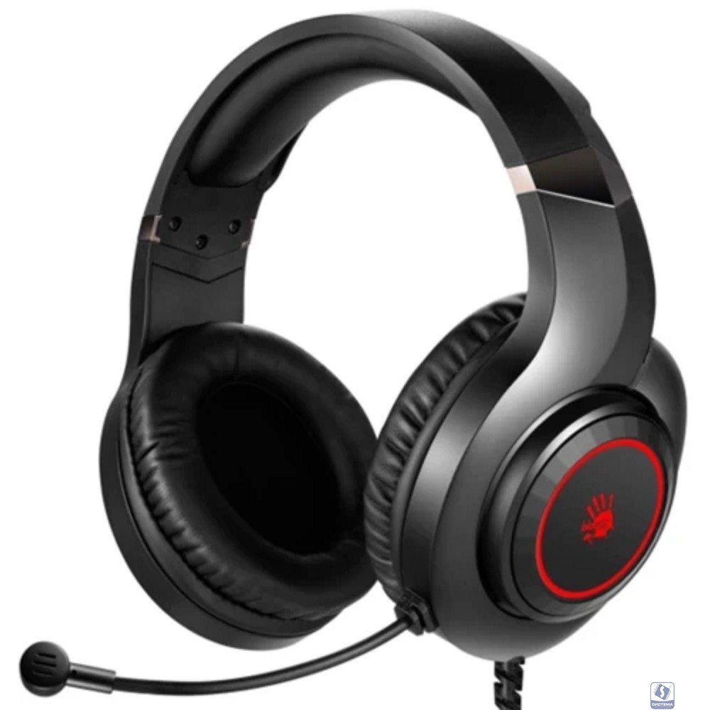 Наушники с микрофоном A4Tech Bloody G220 черный 2м мониторные оголовье (G220 AUX3.5-4PIN + USB)