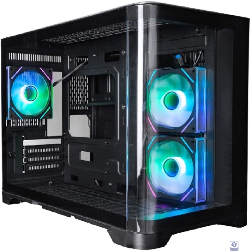 1STPLAYER UVIEW UV6 ARGB Black / mATX / 3x120mm ARGB fans / UV6-BK-2FC7R-1FC7