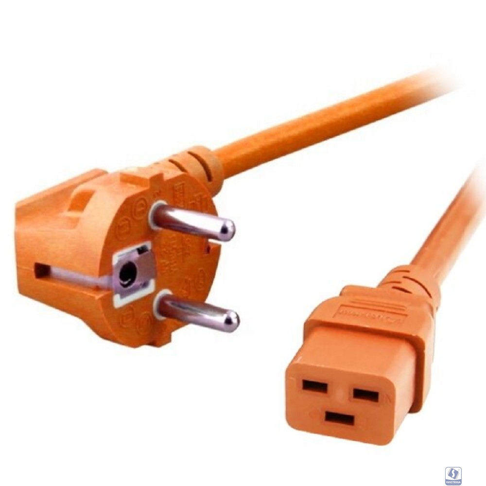 Кабель ACD ZJE-002 Кабель питания ACD SUPER HEAVY DUTY  3*2,5 S22C19, (Schuko - C19), 16А, оранжевый, 2,0 м 