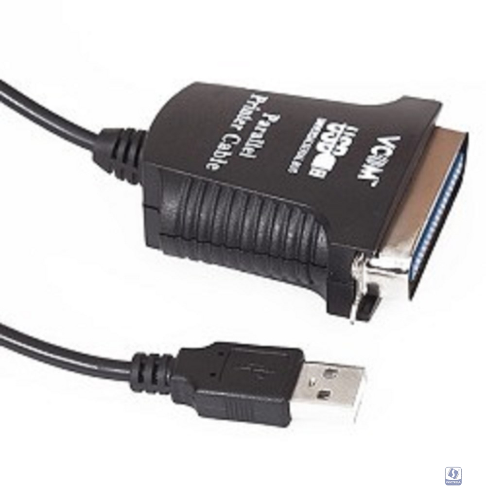 VCOM VUS7052 Кабель-адаптер USB A (вилка) -> LPT (прямое подключение к LPT порту принтера) 1.8m