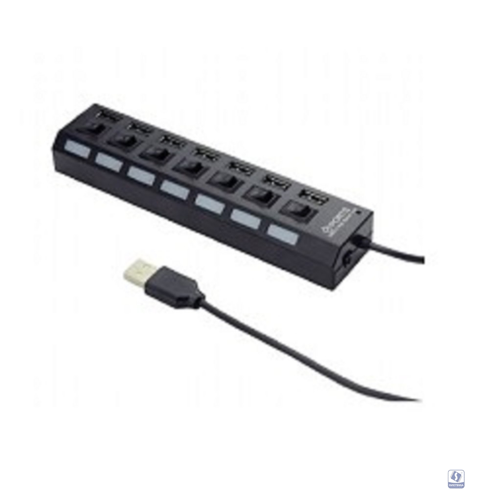 Gembird UHB-U2P7-02 Концентратор  USB2.питание блистер