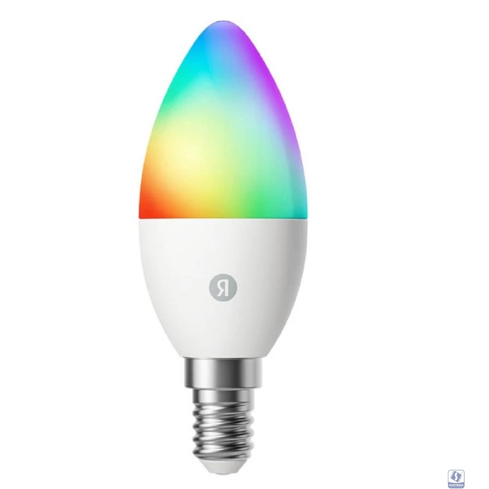 Яндекс Умная лампочка Е14, RGB, 520 Лм, Matter over Wi-Fi