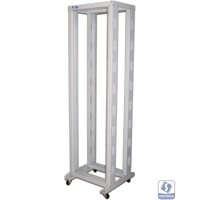 Стойка двухрамная Lanmaster TWT-RACK2-42U-6X6 42U 600ммX600мм серый