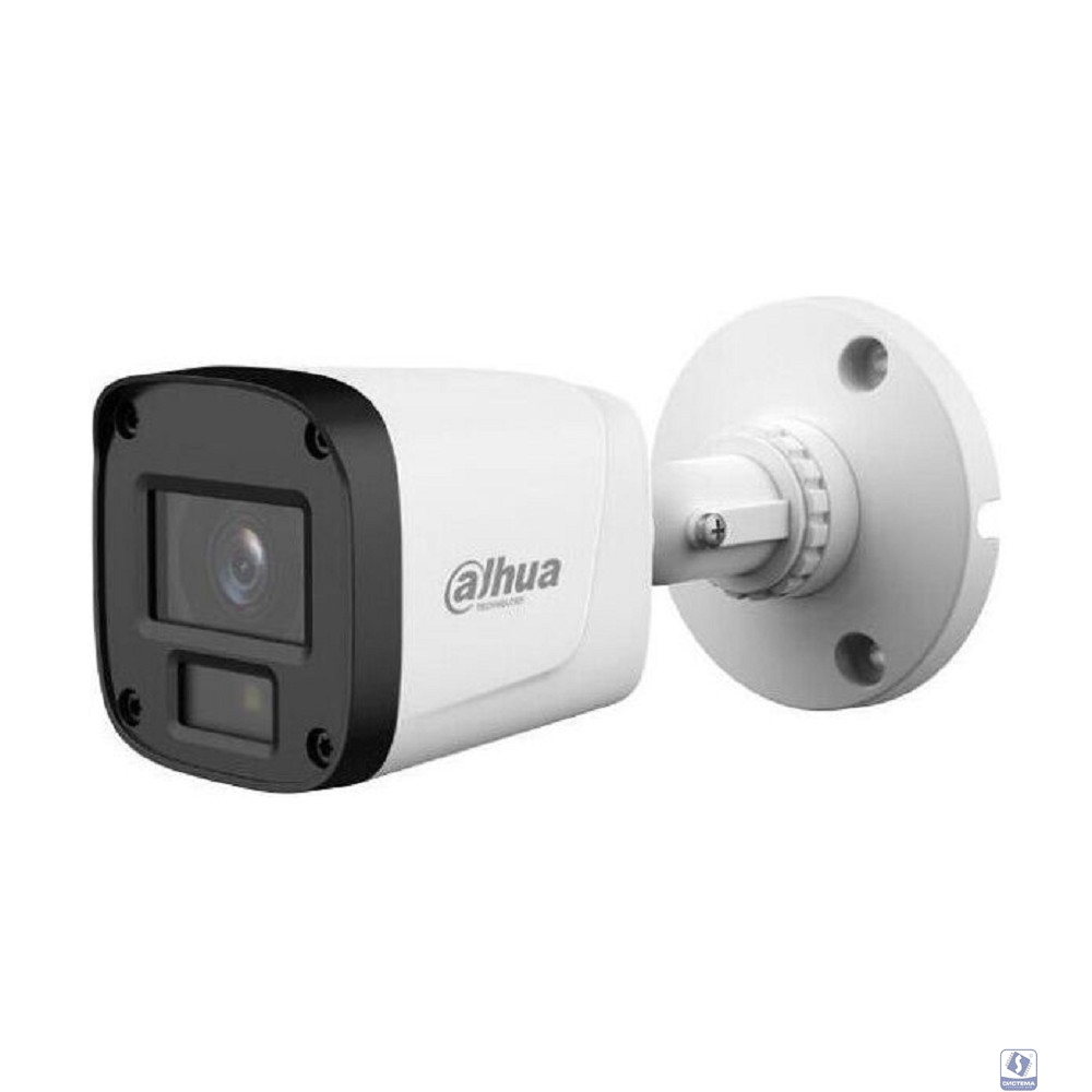 DAHUA DH-HAC-B5E20P-A-0360B Уличная цилиндрическая HDCVI-видеокамера 2Мп; CMOS; 3.6мм;  ИК 20м; микрофон; IP67; корпус: пластик