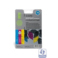 Cactus C6578A Картридж №78 (color) повышенной емкости для HP DeskJet 900/1220C; PhotoSmart P1000/P1100/1215/1218