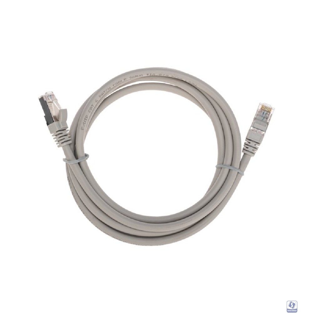 Rexant (02-0210-2) Патч-корд F/UTP, CAT 6, RJ45-RJ45, 26AWG, LSZH, серый, 2м