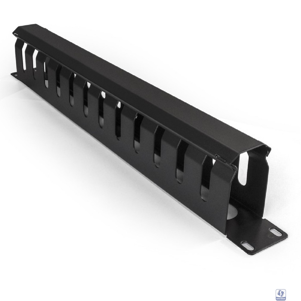 Exegate EX292871RUS Exegate EX292871RUS Кабельный органайзер ExeGate CM19-1U-12M-CV (горизонтальный 19" 1U, металлический, 2 окна в основании профиля, гребенка на 12 вырезов, глубина 45mm, с металличе