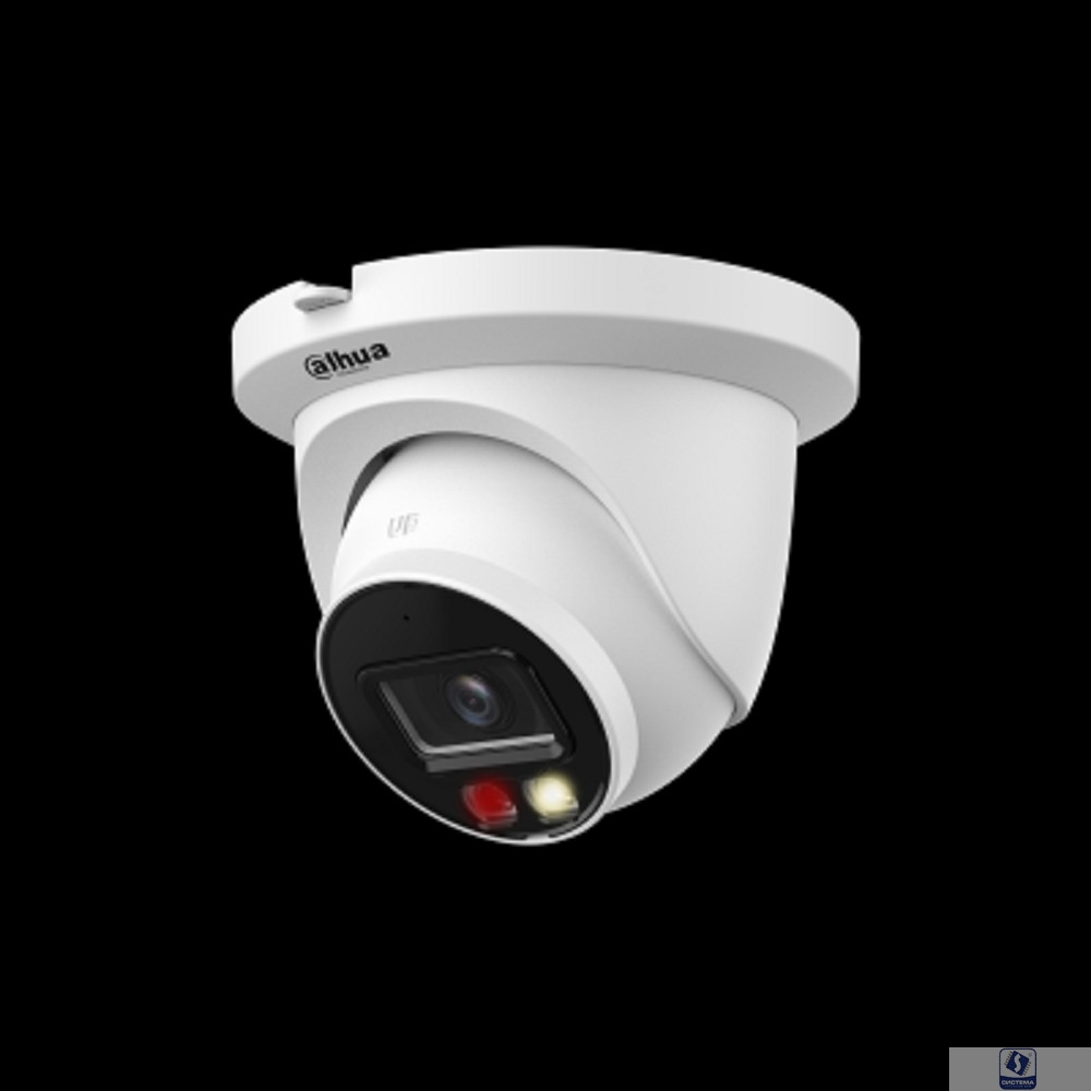 DAHUA DH-IPC-HDW2249TMP-S-IL-0280B Уличная купольная IP-видеокамера 2Мп; 1/2.8” CMOS; объектив 2.8мм; видеоаналитика ИК 30м, LED 30м; IP67; металл