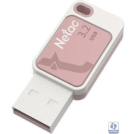 Netac USB Drive 64GB UA31  <NT03UA31N-064G-20PK>, USB2.0, розовая