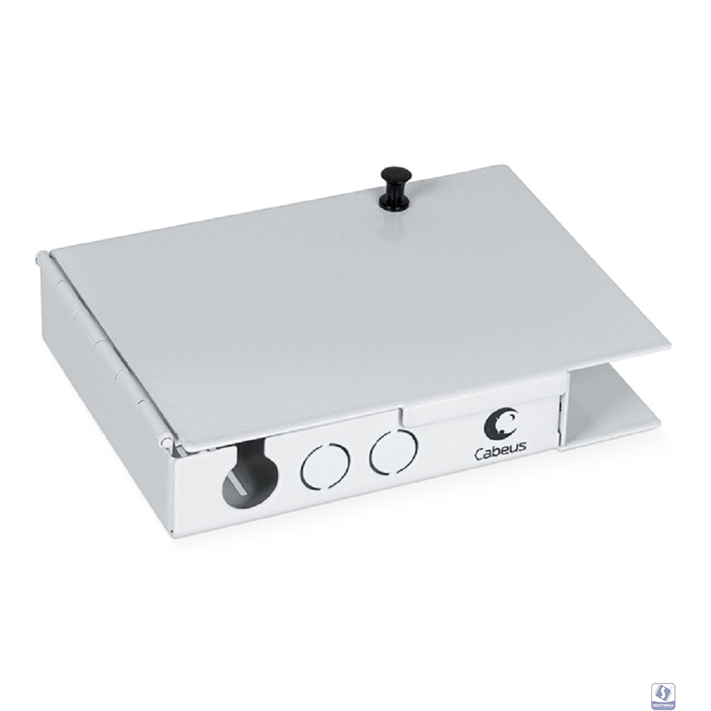 Cabeus JJT-4-SC Бокс оптический настенный на 4 SC (LC duplex) со сплайс пластиной и КДЗС (без пигтейлов и проходных адаптеров)