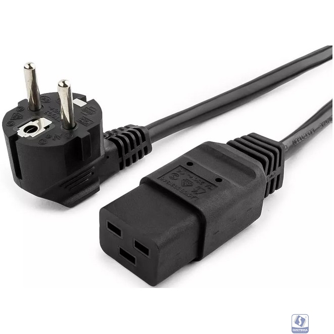 Filum Кабель питания CEE 7/7- С19, 3х1.5мм, 220В, 16A, чёрный, 1.8м [FL-PC16-EU-C19-1.8M] (873354)