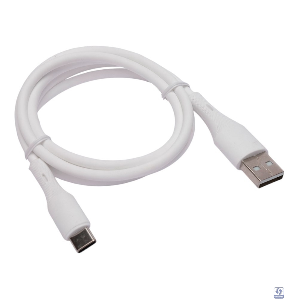Cablexpert Кабель USB2.0 AM/Type-C, 3А, 18Вт, QC3.0, силиконовый, медь, 1м, белый, пакет (CC-USB2S-AMCM-1M-W)